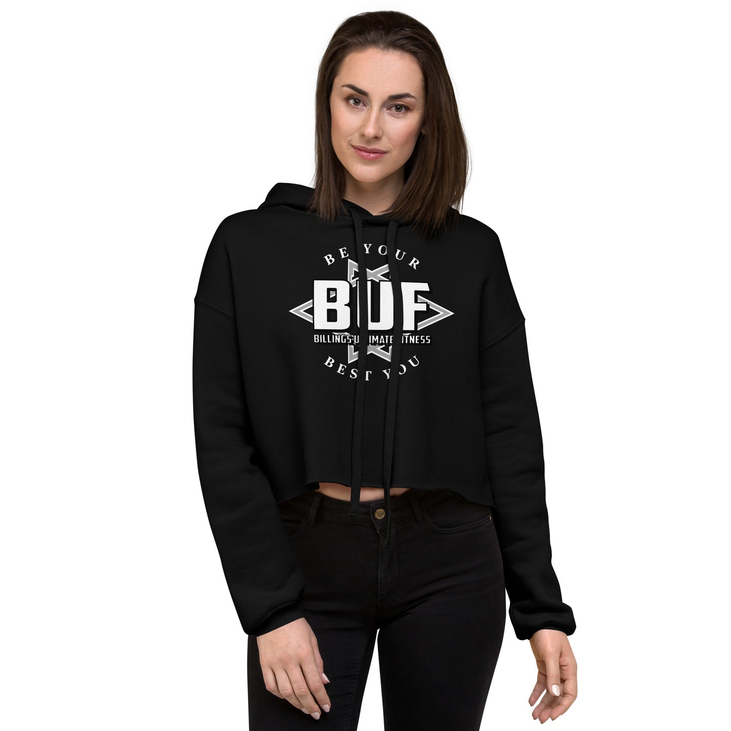 BUF Crop Hoodie W/B